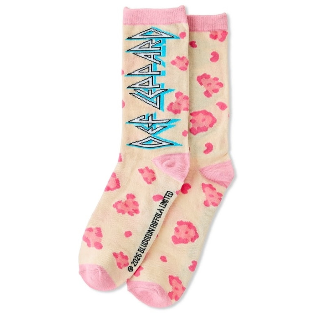 Culturefly Def Leopard Crew Socks and Collectable Box NWT